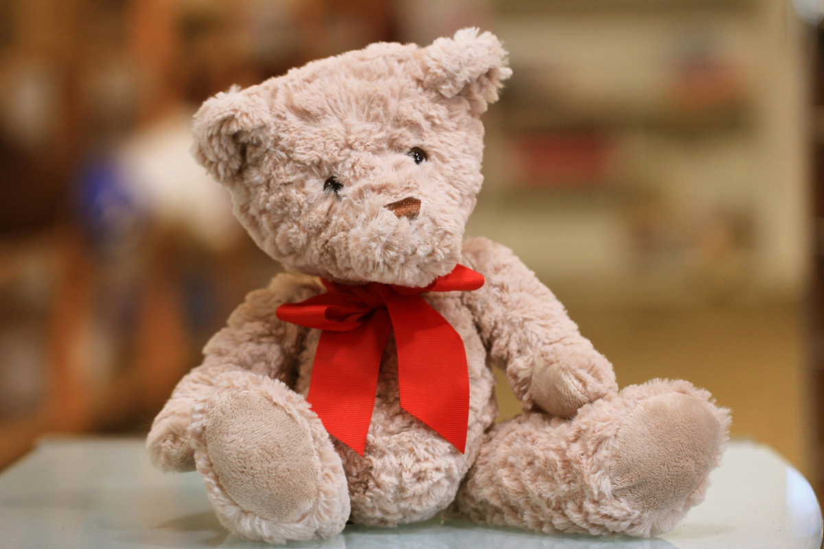 Alter Teddybär auf einem Regal