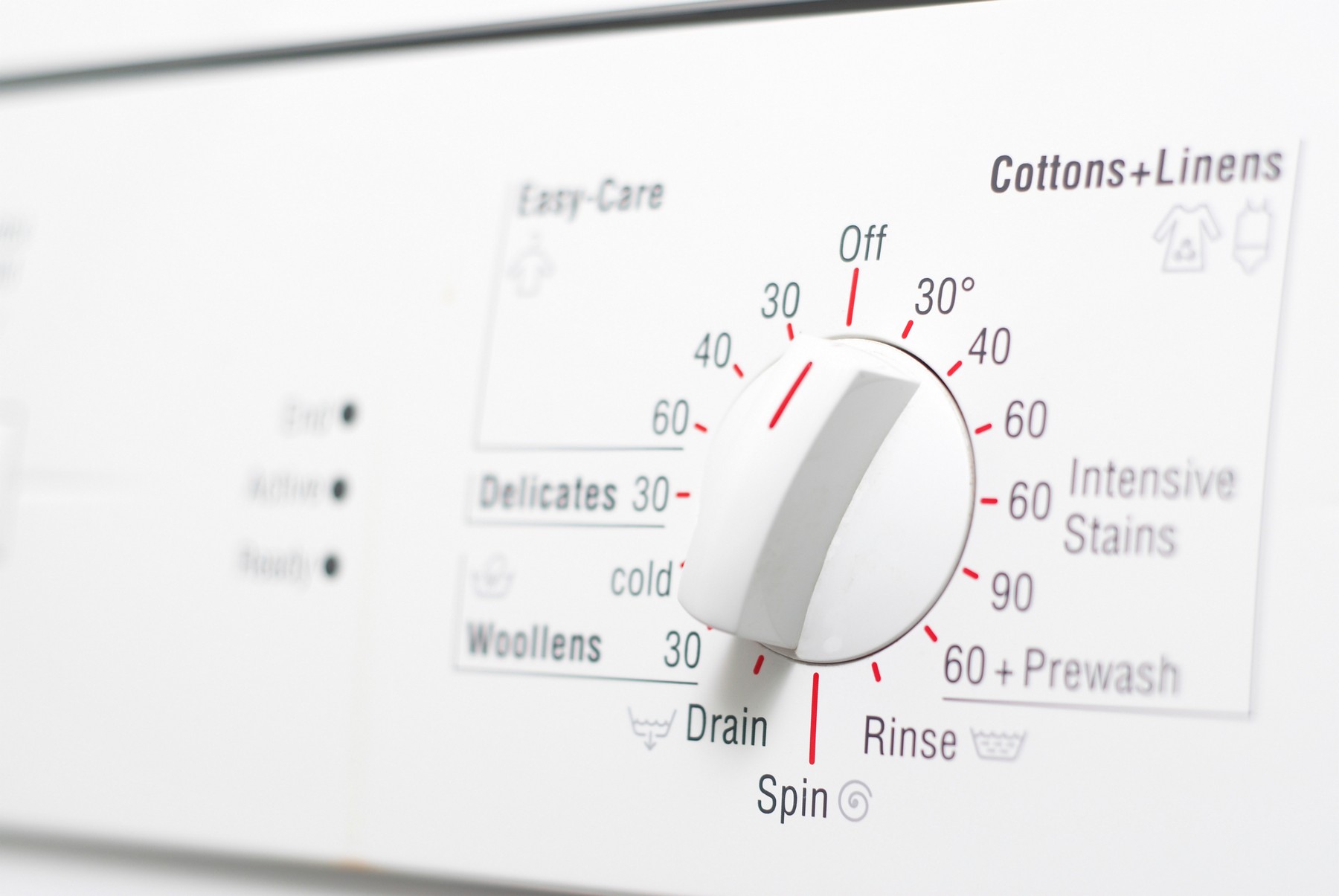 Waschmaschine mit Temperatureinstellung